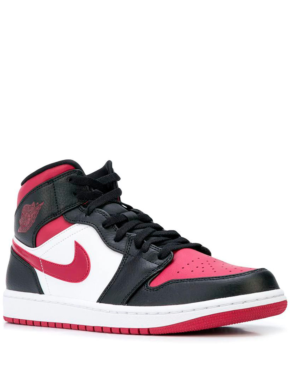 Imagem de: Tênis Nike Air Jordan 1 Mid Branco e Vermelho