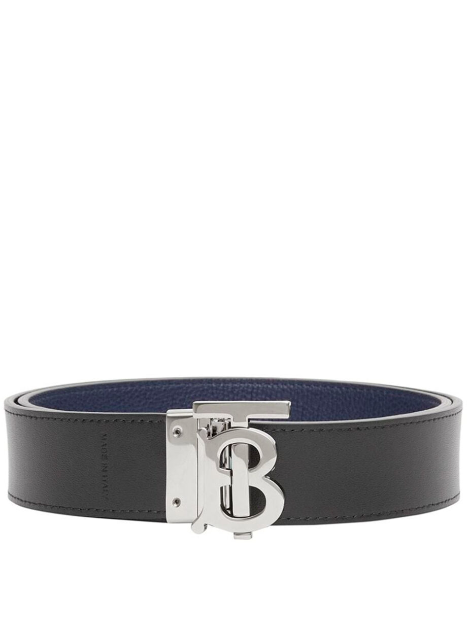 Imagem de: Cinto Burberry Preto com Fivela Monogramada Dupla Face