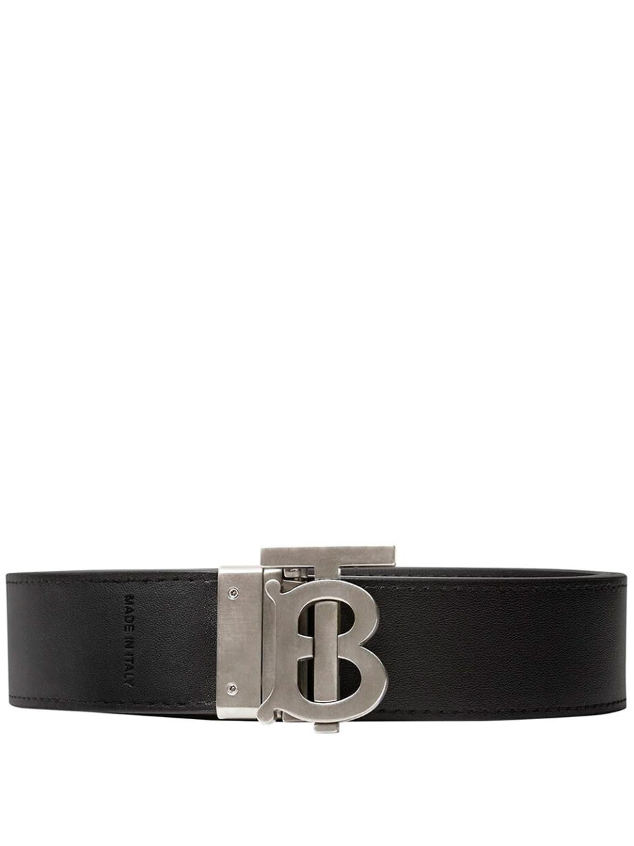 Imagem de: Cinto Burberry Preto London Check Dupla Face Monogramado