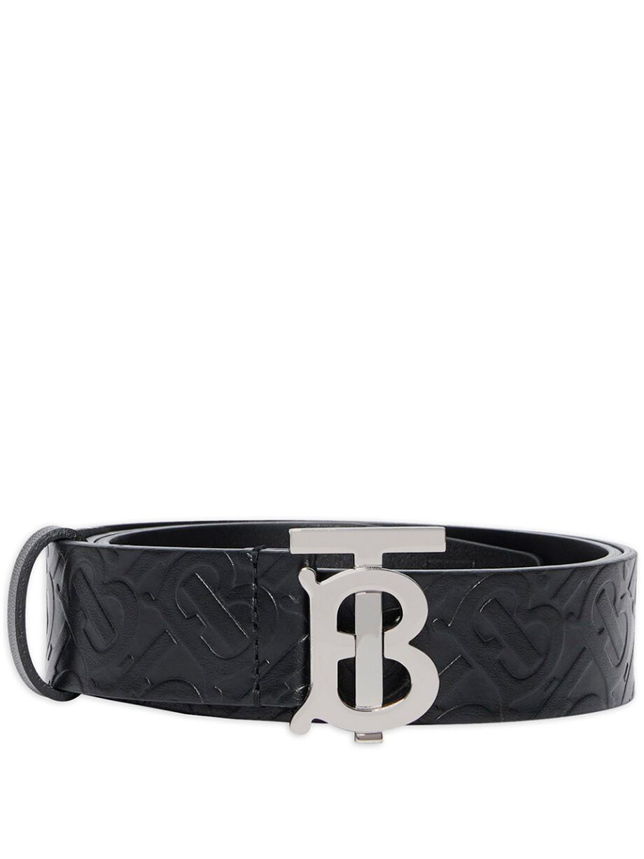 Imagem de: Cinto Burberry Preto Monogramado com Estampa
