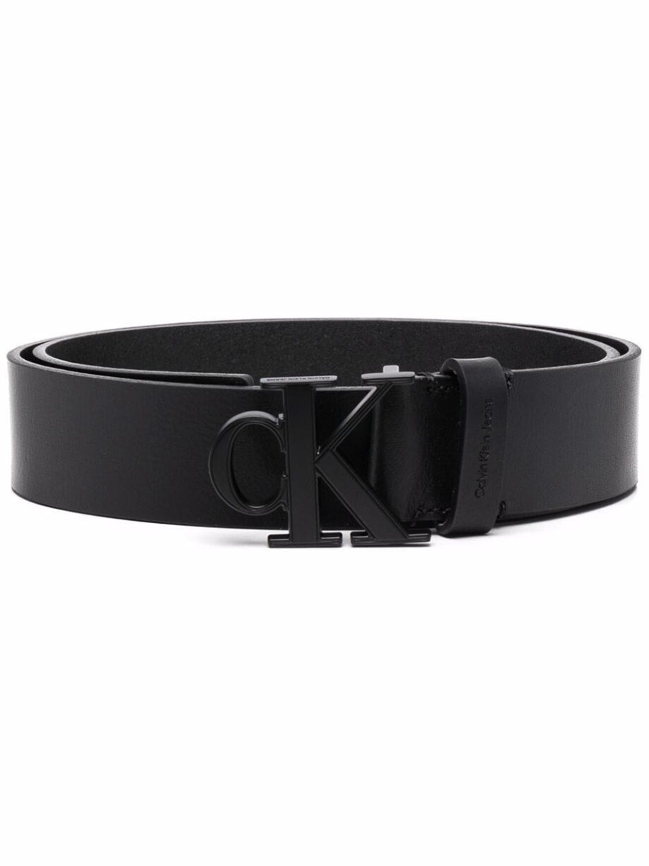 Imagem de: Cinto Calvin Klein Preto com Logo na Fivela