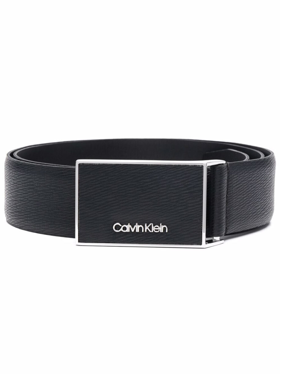 Imagem de: Cinto Calvin Klein Preto com Placa de Logo