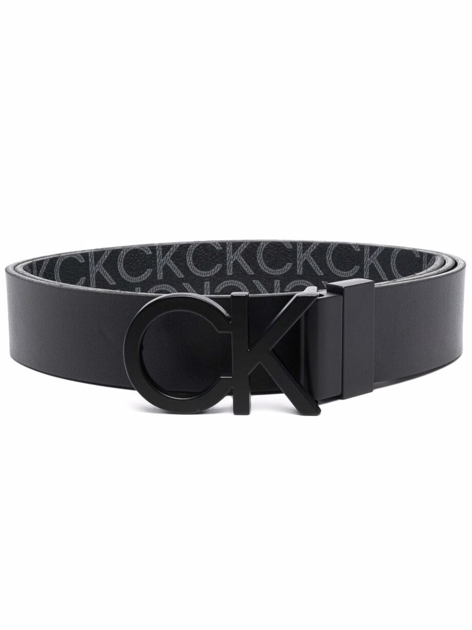 Imagem de: Cinto Calvin Klein Preto Monogramado com Logo