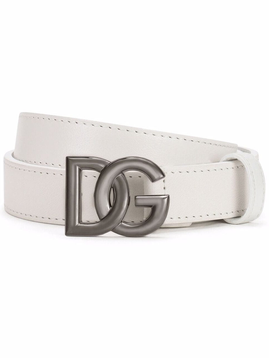 Imagem de: Cinto Dolce & Gabbana Branco Fivela com Logo