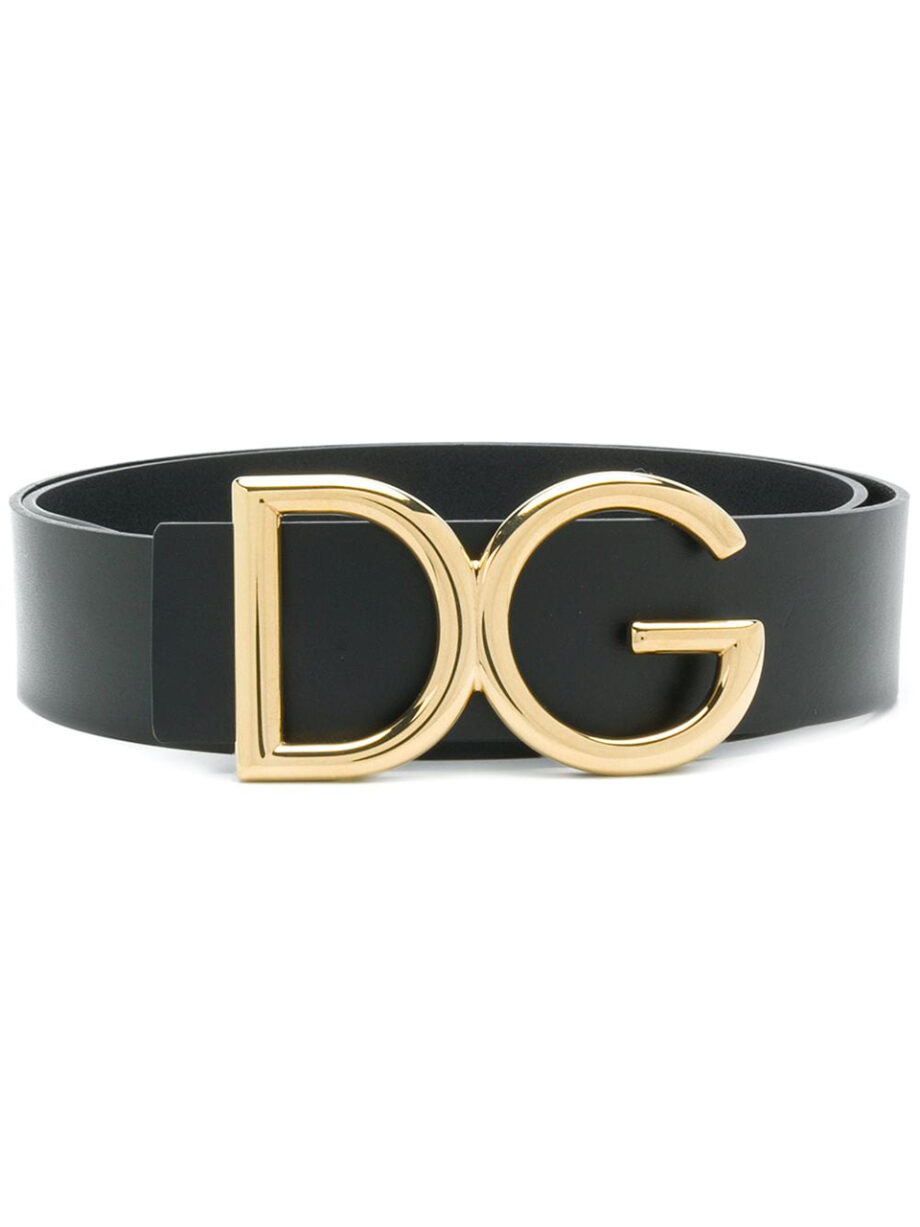 Imagem de: Cinto Dolce & Gabbana Preto Fivela com Logo Dourado