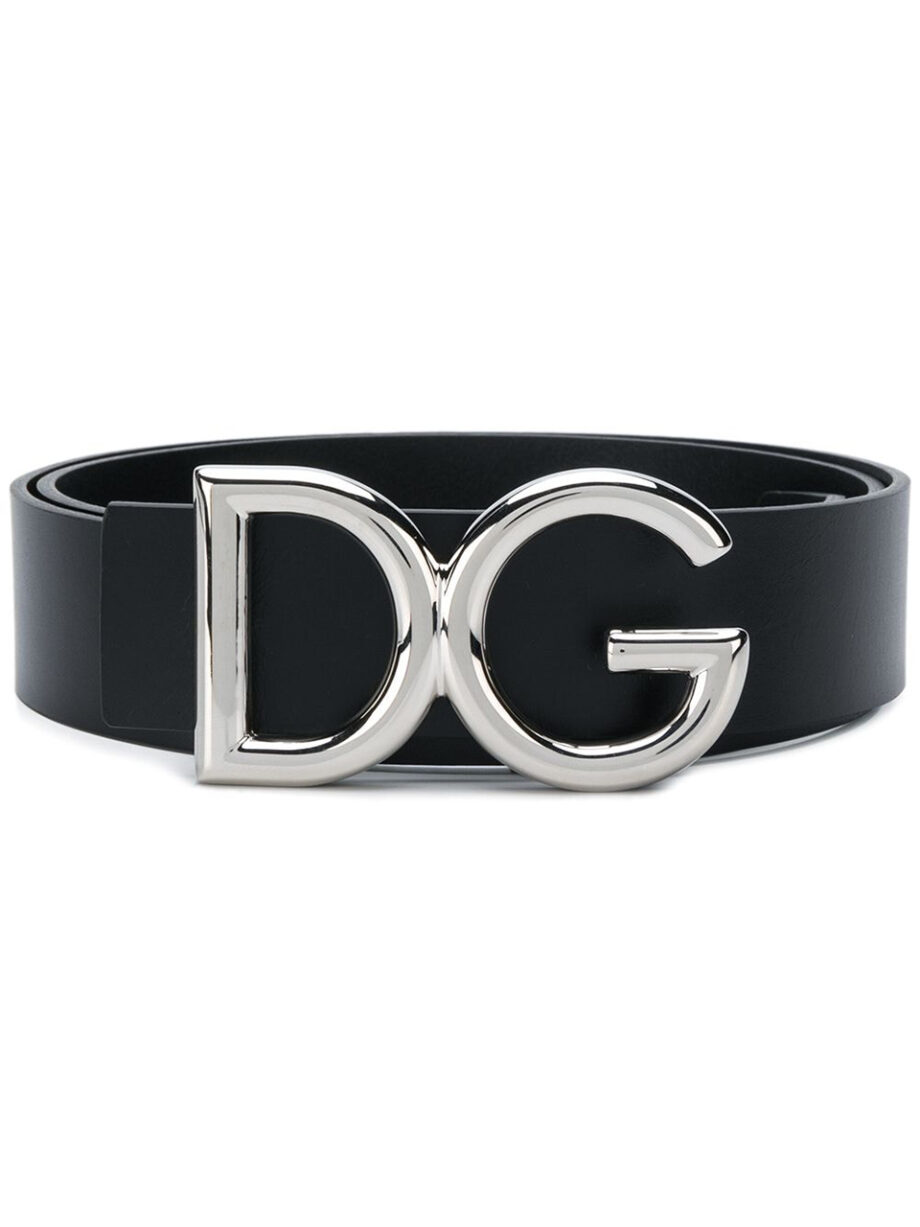 Imagem de: Cinto Dolce & Gabbana Preto Fivela com Logo Prata
