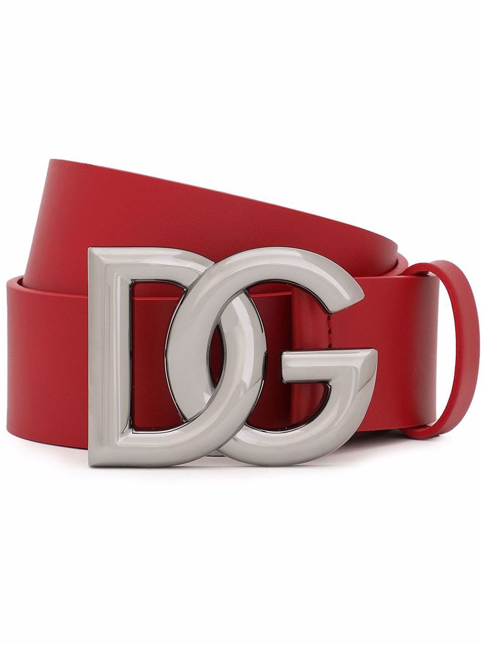 Imagem de: Cinto Dolce & Gabbana Vermelho Fivela com Logo DG