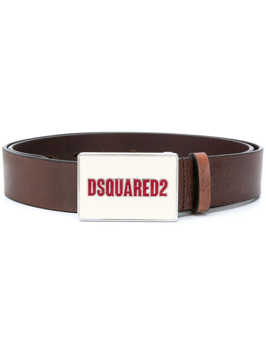 Imagem de: Cinto Dsquared2 Marrom com Patch de Logo