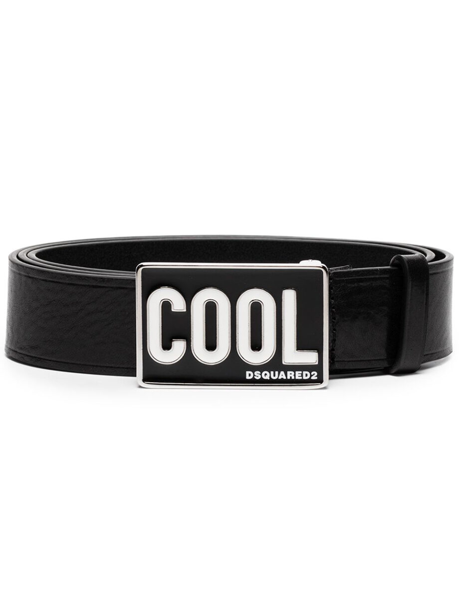 Imagem de: Cinto Dsquared2 Preto com Patch de Logo Cool