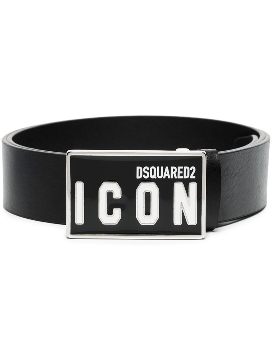 Imagem de: Cinto Dsquared2 Preto com Patch de Logo Icon