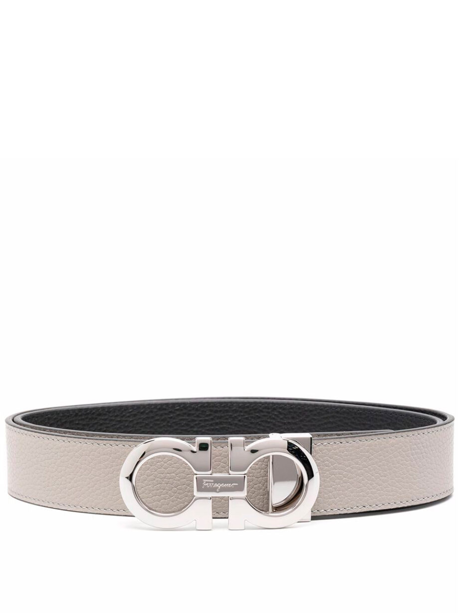 Imagem de: Cinto Salvatore Ferragamo Cinza Double Gancini