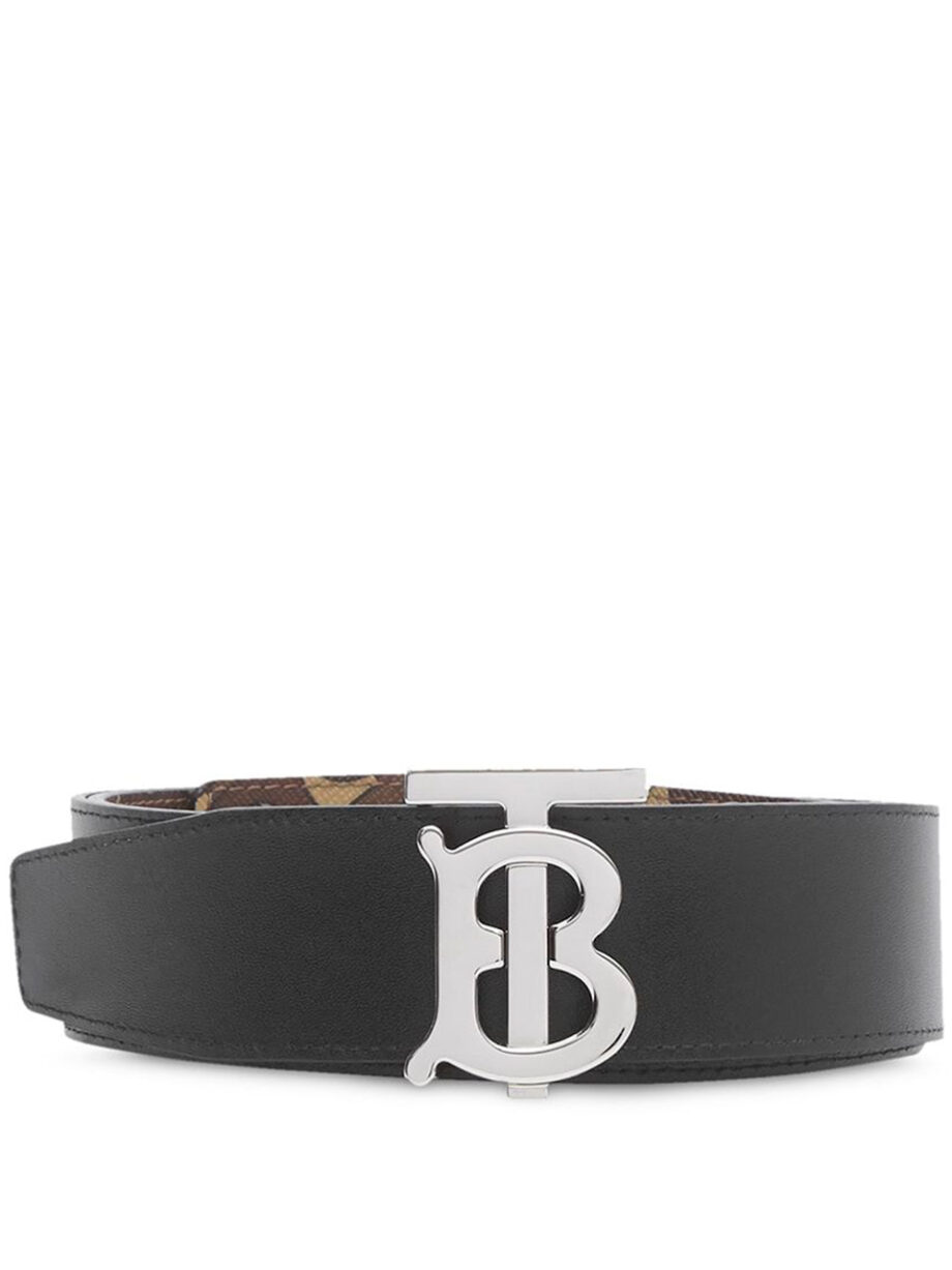Imagem de: Cinto Burberry Preto com Estampa Monogramada Dupla Face